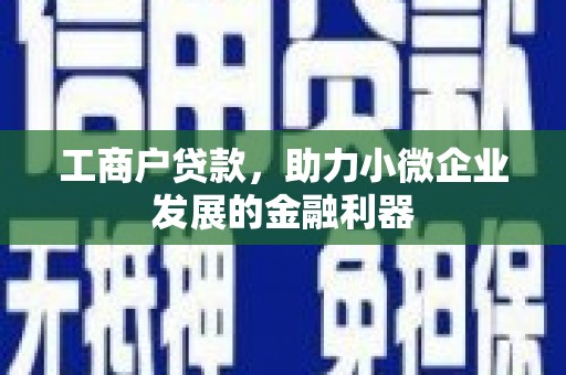 户县工商户贷款，助力小微企业发展的金融利器