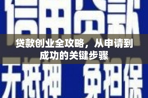 户县贷款创业全攻略，从申请到成功的关键步骤