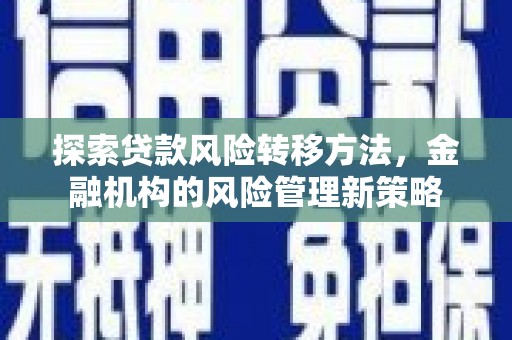 户县探索贷款风险转移方法，金融机构的风险管理新策略
