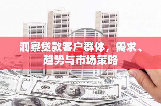 户县洞察贷款客户群体，需求、趋势与市场策略