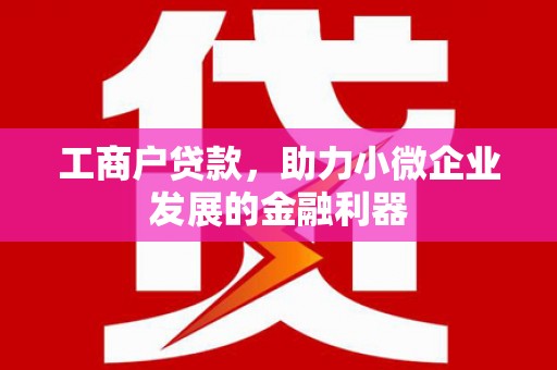户县工商户贷款，助力小微企业发展的金融利器