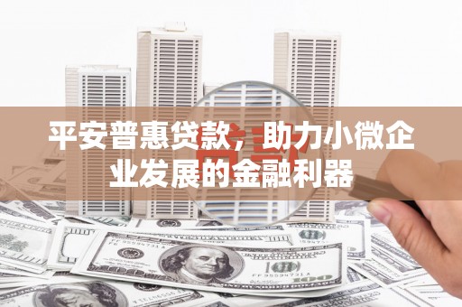 户县平安普惠贷款，助力小微企业发展的金融利器