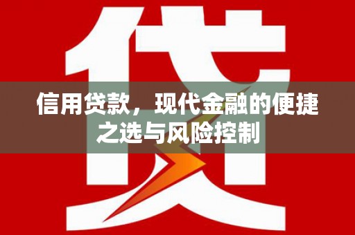 户县信用贷款，现代金融的便捷之选与风险控制