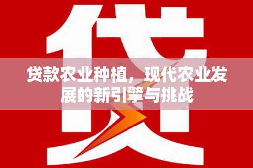 户县贷款农业种植，现代农业发展的新引擎与挑战
