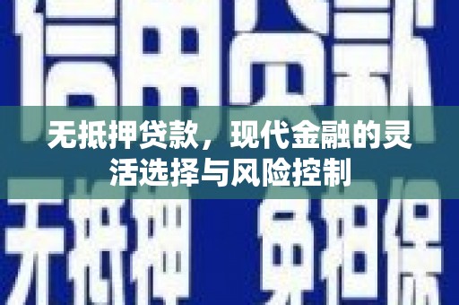 户县无抵押贷款，现代金融的灵活选择与风险控制