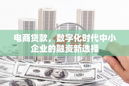 户县电商贷款，数字化时代中小企业的融资新选择