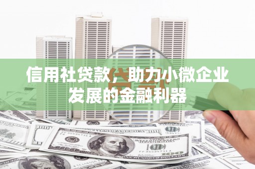 户县信用社贷款，助力小微企业发展的金融利器