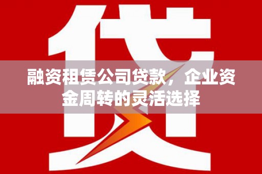 户县融资租赁公司贷款，企业资金周转的灵活选择