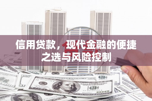 户县信用贷款，现代金融的便捷之选与风险控制
