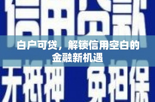 户县白户可贷，解锁信用空白的金融新机遇