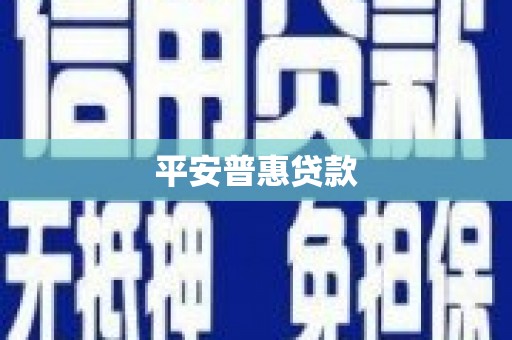 户县平安普惠贷款