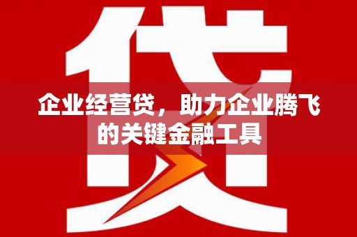 户县企业经营贷，助力企业腾飞的关键金融工具