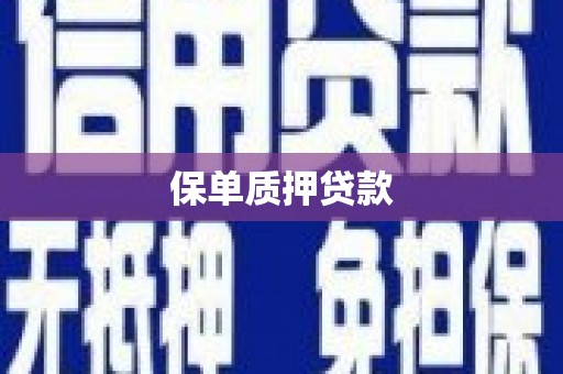 户县保单质押贷款