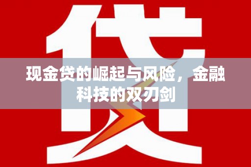 户县现金贷的崛起与风险，金融科技的双刃剑