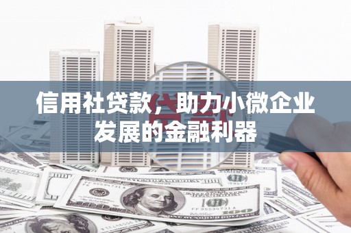 户县信用社贷款，助力小微企业发展的金融利器