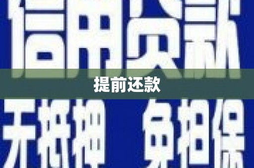 户县提前还款